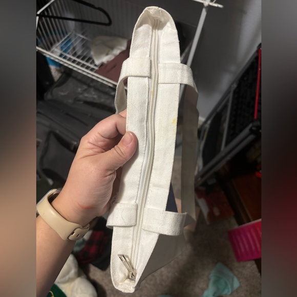 Mom bag/tote. White/purple. - Picture 7 of 7